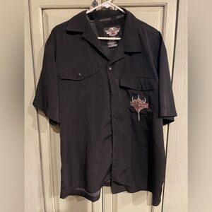 Harley Davidson button up shirt L